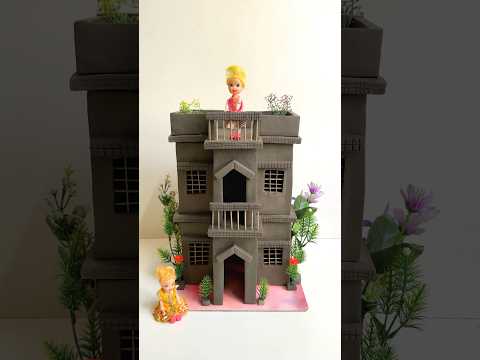 Beautiful miniature clay house making 🏠 || #clayhouse #shorts #viralvideo
