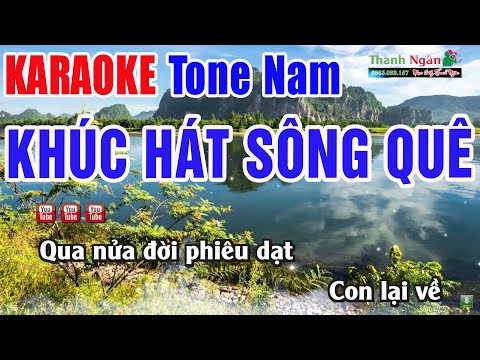 Khúc Hát Sông Quê Karaoke Beat Chuẩn Tone Nam | Organ Thanh Ngân