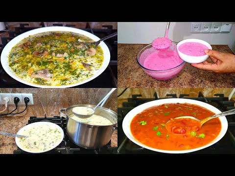 4 ВКУСНЕЙШИХ СУПА  БЕЗ МЯСА! Быстрые и Простые Рецепты Супов!