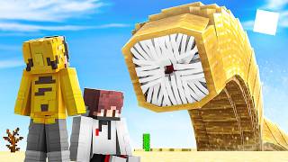 Podemos SOBREVIVIR a un GUSANO GIGANTE en MINECRAFT?