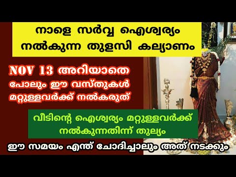 തുളസി വീട്ടിൽ ഉണ്ടോ? എന്നാൽ ഇത് ചെയ്യു സമ്പത്തും ഐശ്വര്യവും കുതിച്ച് ഉയരും...tulsi vivah 2024