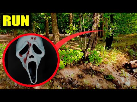 I CAUGHT BLOODY GHOSTFACE HIDING IN A FOREST, WHHAT HAPPENS NEXT IS SCARY!! (SCREAM)