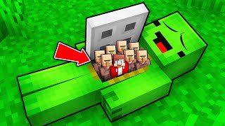 JJ Built a Secret Tiny Base inside Mikey in Minecraft (Maizen)