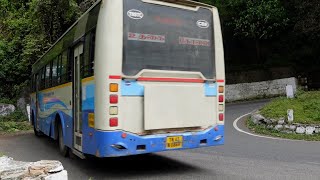 Govt Bus And Car Turning Ooty Hairpin bend Hills Driving