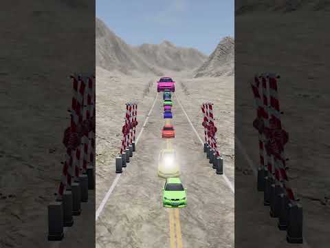Small to Giant Cars vs Road Barrier #2