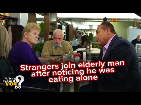 Strangers join elderly man after noticing he was eating alone | WWYD