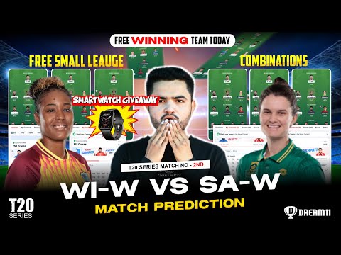 WI-W vs SA-W  Dream11 Prediction | West Indies Women vs South Africa Women T20 2nd Match 2025 Tips
