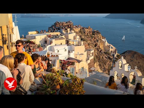 YouTube video thumbnail: Visitors React as Santorini Begins Charging Tourists €20 to Enter