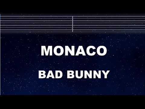 Practice Karaoke♬ MONACO – BAD BUNNY 【With Guide Melody】 Instrumental, Lyric, BGM