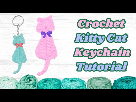 Crochet a Cat Keychain Tutorial For Beginners | Crochet Keychain