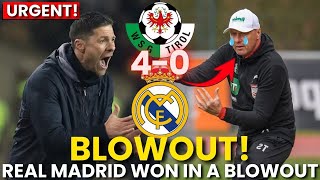 URGENT! REAL MADRID CLOSES WITH A BANG! BIG WIN OVER WSG TIROL! REAL MADRID NEWS TODAY!