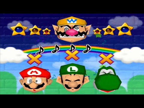 Mario Party N64 - Battle of The Men! Mario Vs Luigi Vs Wario Vs Yoshi (Hardest Difficulty)
