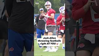 Josh Allen throwing footballs RIGHT AT YOU 🎯 #BillsMafia #nfl #bills