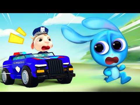 Police Officer Chasing Rabbit | Funny Cartoon Adventures & Kids Songs | Dolly and Friends 3D