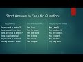 Short Answers in Simple Present