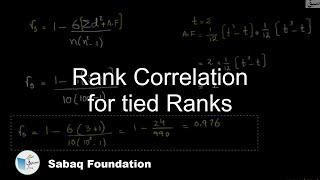 Rank Correlation for tied Ranks