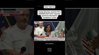 Trump Attorney Jeanine Pirro CRASHES OUT after reporter questions Olympian's "vandalism" arrest