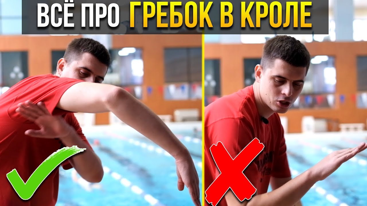 Как делать гребок в кроле? Ошибки и правильная техника выполнения гребка