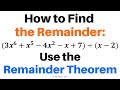 Remainder Theorem and Polynomial Evaluation