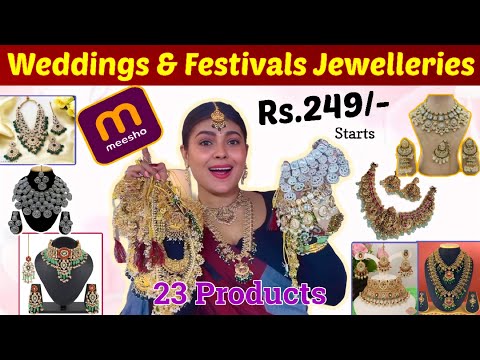 Huge* Weddings & Festivals wearing Jewelleries From Meesho 😱🛍️✨|| 23 Products From Meesho ✨