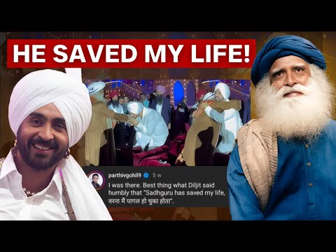 Diljit Dosanjh REVEALS How Sadhguru SAVED His Life! A Life-Changing Story!