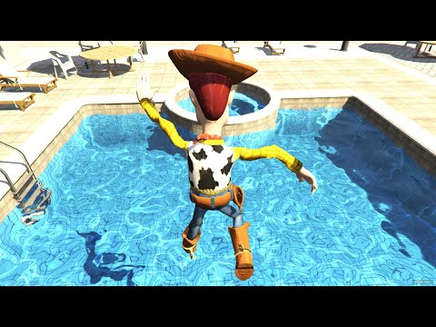 GTA 5 Water Ragdolls WOODY | Jumper/Falls vol.126 (Euphoria physics Funny Moments)