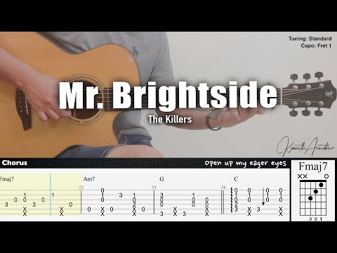 Mr. Brightside - The Killers | Fingerstyle Guitar | TAB + Chords + Lyrics