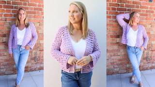 How to Crochet an Easy Summer Cardigan - Step By Step Tutorial