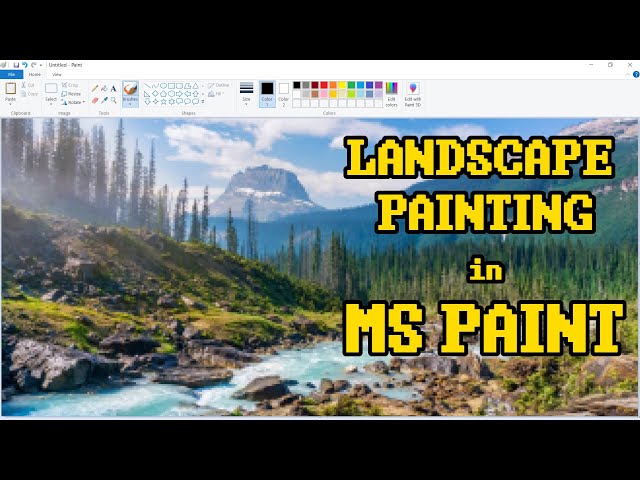 MS Paint Speedpainting Landscape (Hyper-Realistic!) |8 Bit Brody|