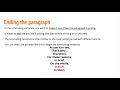 Concluding Sentences and Topic Sentences