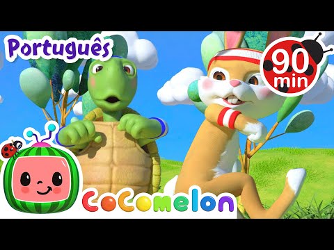 A tartaruga e a lebre 🏃‍♀️💨😆 |  CoComelon | Músicas Infantis e Desenhos Animados em Português