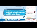 Properties of Multiplication and Division