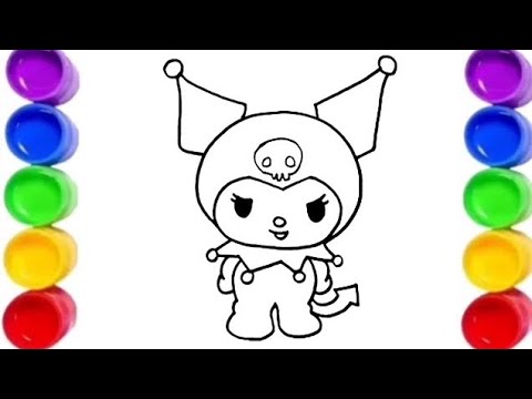 Çocuklar İçin Kolay Sevimli Kuromi Çizim ve Boyaması ✅ Kuromi Nasıl Çizilir?