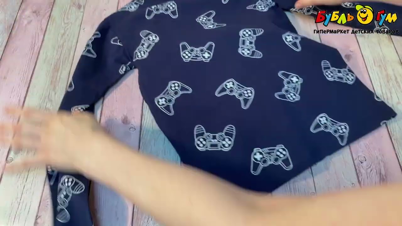 Свитшот Lanson Kids утепленная с принтом Джойстик синяя - видео Свитшот Lanson Kids утепленная с принтом Джойстик синяя - видео