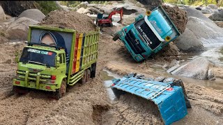 banyak TRUK BERJATUHAN di lokasi TAMBANG ILEGAL‼️🔥KORBAN truk Hino jumbo ranger, rc truk Hino 500