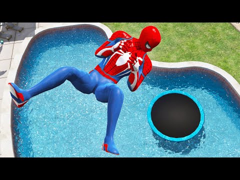 GTA 5 Ragdolls Spiderman Jumps/Fails (Euphoria Physics)