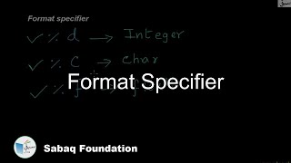 Format Specifier