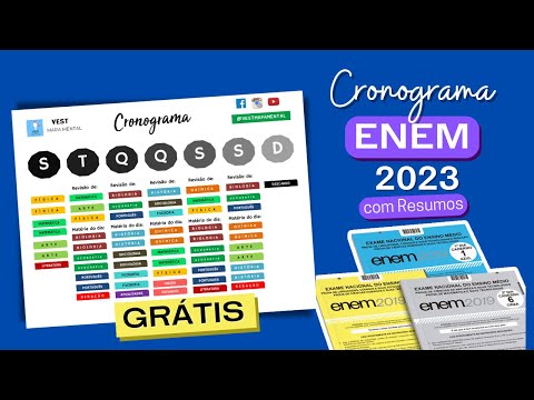 CRONOGRAMA ENEM 2023 - Como estudar para o ENEM 2023? | Plano de Estudos