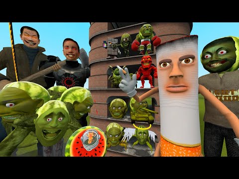 SPARTAN KICKING ALL LIN GANG MELON FAMILY & ITALIAN AI BRAINROT MEMES In Garry's Mod