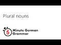 Exploring German Plural Nouns