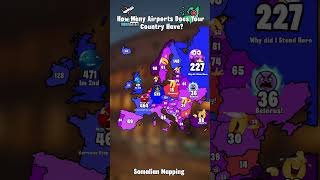 How Many Airport Does Your Country Have? #geography #map #maps #mapping #europe #airport