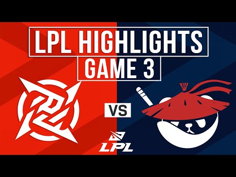 NIP vs AL Highlights Game 3 | LPL 2025 Split 1 | Ninjas in Pyjamas vs Anyone's Legend