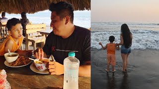 Lleve a mi Familia a La playa. Aqui pasamos las vacaciones 