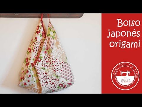 Bolso origami japonés con patrones gratis