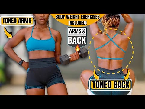 STANDING TONED ARMS & BACK In just 10 Mins|Days | Lose Fat At Home (With or Without Weights!)