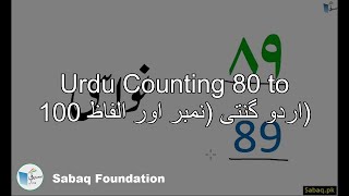 Urdu Counting 80 to 100 اردو گنتی (نمبر اور الفاظ)