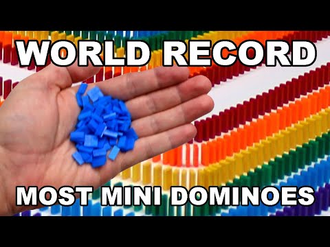 WORLD RECORD: Most Mini Dominoes Toppled!