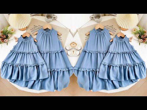 Stylish Layered Baby Frock Cutting & Stitching | Easy DIY Ruffle Dress for Kids at Home