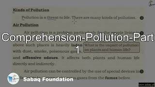 Comprehension-Pollution-Part 1