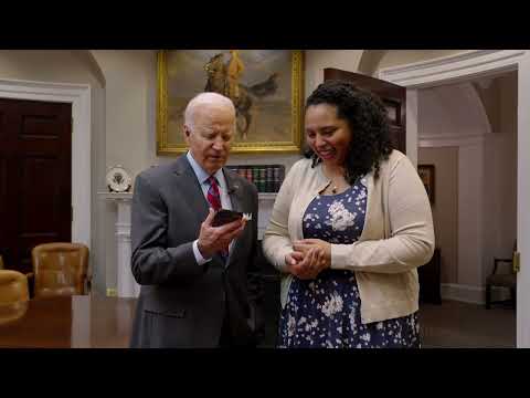 President Biden surprises Kelly, a public school teacher, with her student debt forgiveness